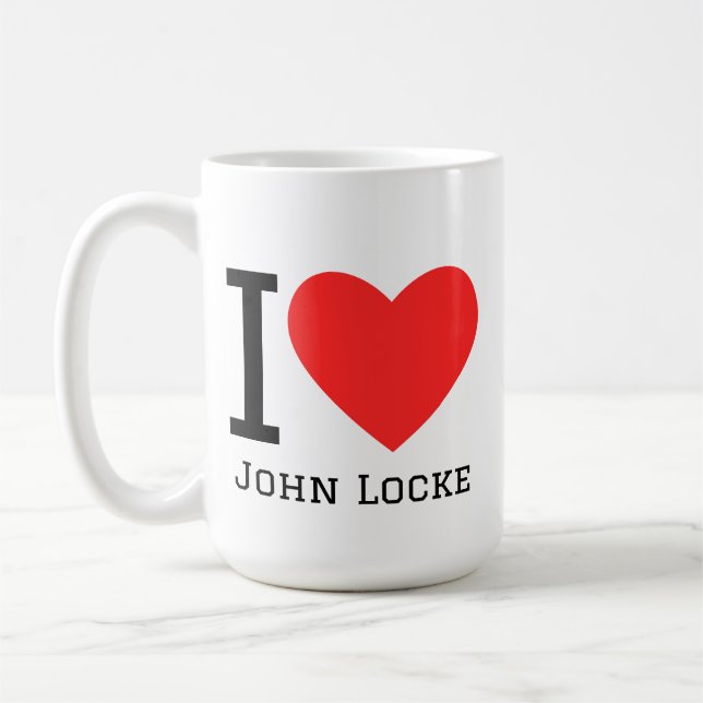 Ich liebe John Locke  Kaffeetasse (Links)