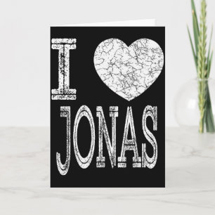 Ich liebe Jonas Valentine Freund Sohn Junge Herz E Karte