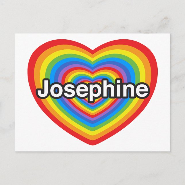 Ich Liebe Josephine. Ich Liebe dir Josephine. Herz Postkarte (Vorderseite)