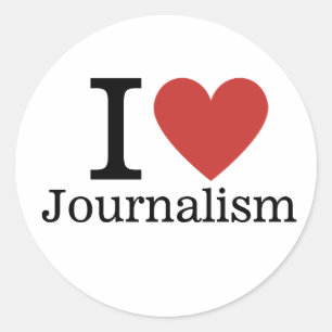 Ich ❤️ Liebe Journalismus für Studierende/Fakultät Runder Aufkleber