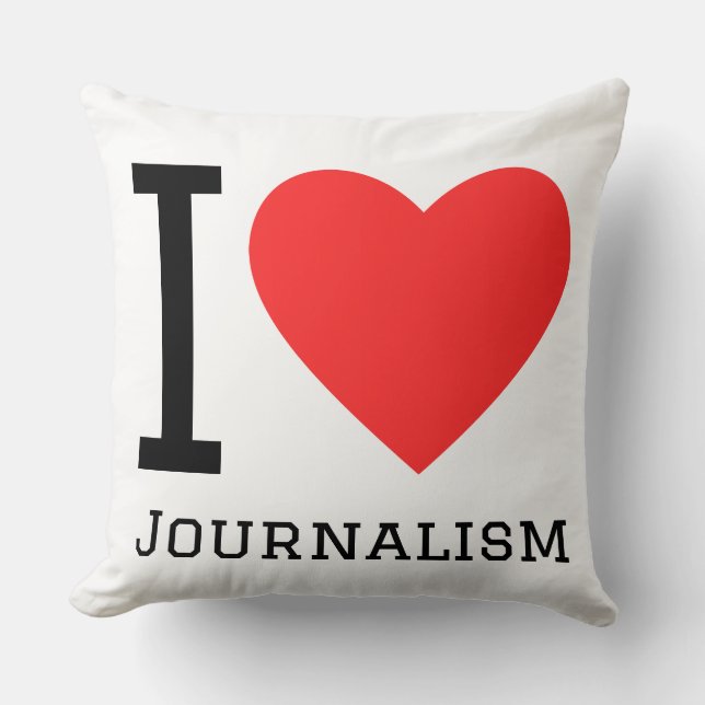 Ich liebe Journalismus Kissen (Vorderseite)