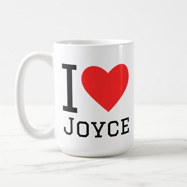 Ich liebe Joyce Kaffeetasse (Links)