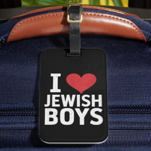 Ich liebe jüdische Jungen Ich Herz jüdische Jungen Gepäckanhänger