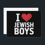 Ich Liebe jüdische Jungs Ich höre jüdische Jungs H Postkarte<br><div class="desc">Ich Liebe jüdische Jungs Ich höre jüdische Jungs Hanukkah</div>