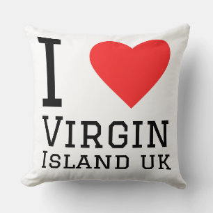 Ich liebe Jungferninseln uk Kissen