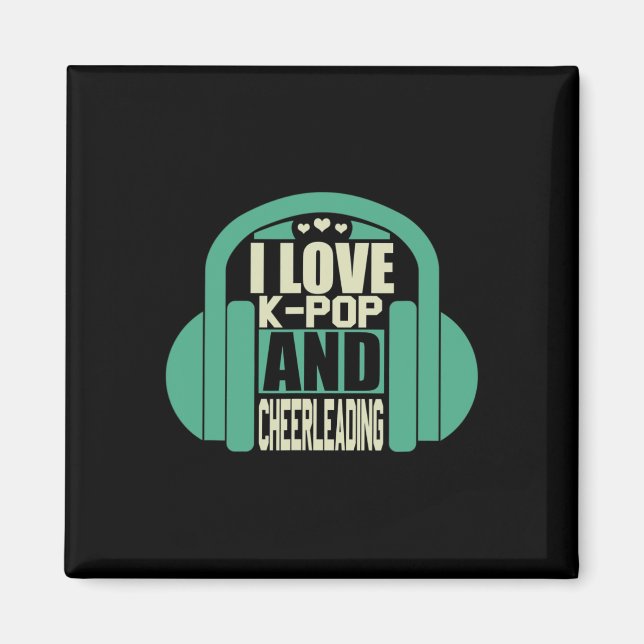 Ich liebe K-Pop und Cheerleading Magnet (Vorne)