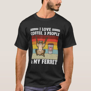 Ich Liebe Kaffee 3 Personen und mein Frettingsferd T-Shirt