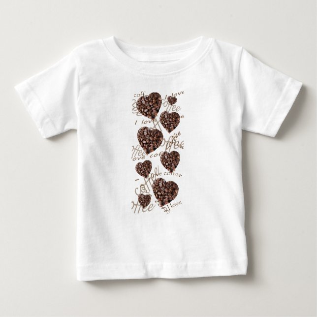 "Ich Liebe Kaffee!" Baby T-shirt (Vorderseite)
