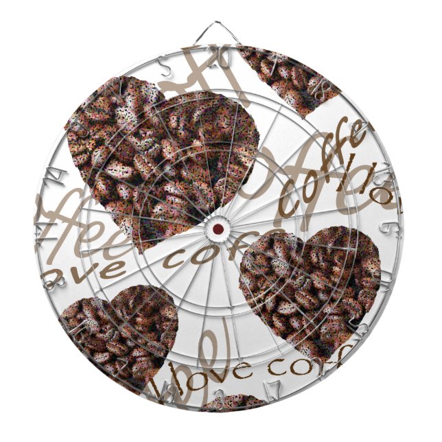 "Ich Liebe Kaffee!" Dartscheibe (vorne)