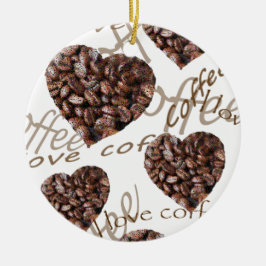 "Ich Liebe Kaffee!" Keramik Ornament