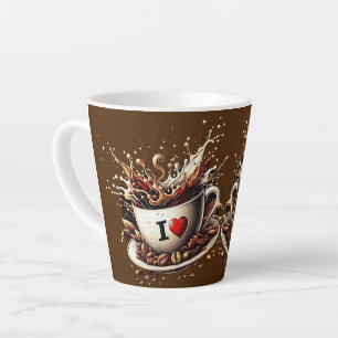 ich liebe kaffee milchtasse