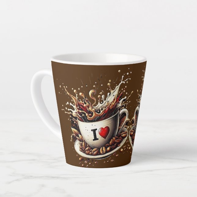 ich liebe kaffee milchtasse (Linke Ecke)