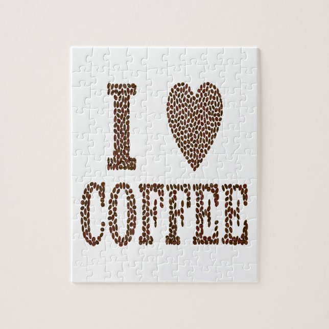Ich liebe Kaffee Puzzle (Vertikal)