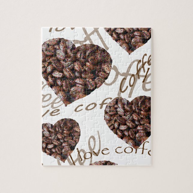"Ich Liebe-Kaffee! " Puzzle (Vertikal)