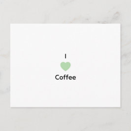 Ich liebe Kaffee Text Feiertagspostkarte