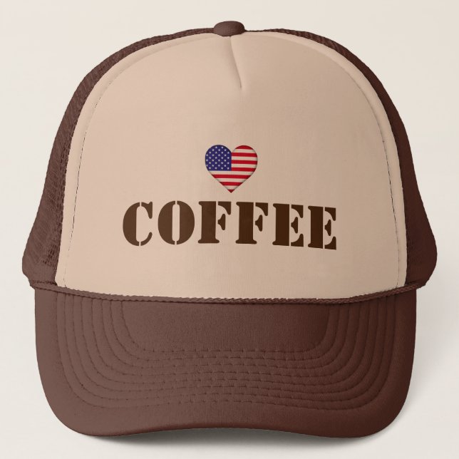 Ich liebe Kaffee™ Trucker-Mütze Truckerkappe (Vorderseite)