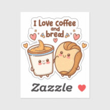 Ich Liebe Kaffee und Brot Geschenk für Kaffee Love