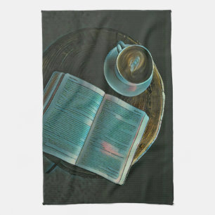 Ich Liebe Kaffee und Bücher Geschirrtuch