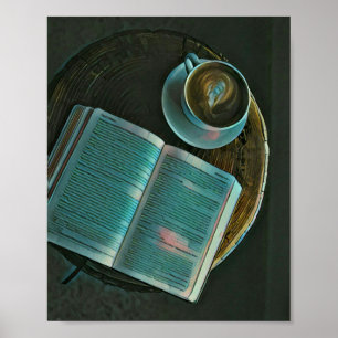 Ich Liebe Kaffee und Bücher Poster