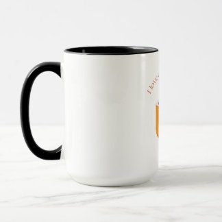 Ich Liebe Kaffee und Fall Tasse