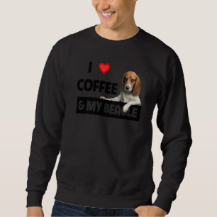 Ich Liebe Kaffee und mein Beagle Hund Mama Vater H Sweatshirt