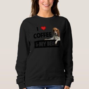 Ich Liebe Kaffee und mein Beagle Hund Mama Vater H Sweatshirt