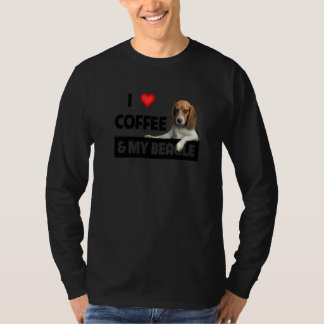 Ich Liebe Kaffee und mein Beagle Hund Mama Vater H T-Shirt