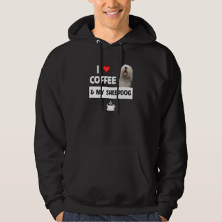 Ich liebe Kaffee und meinen alten englischen Schäf Hoodie