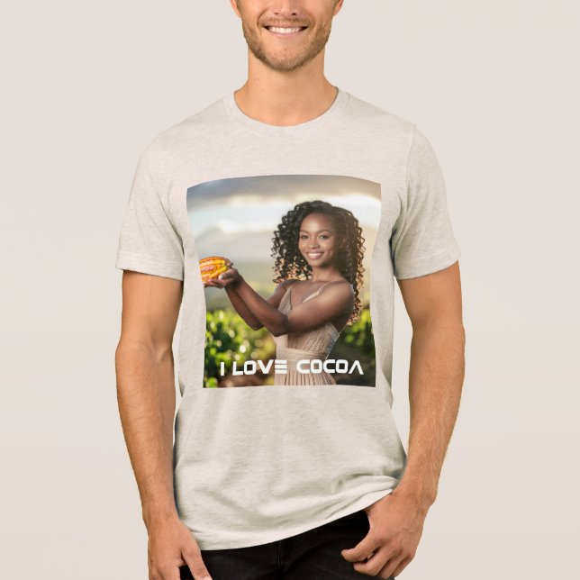 ICH LIEBE KAKAO Tri-Blend SHIRT (Vorderseite)