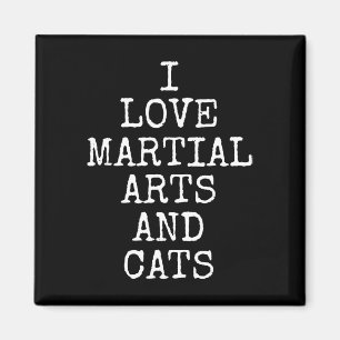 Ich liebe Kampfsport und Katzen Süße Katze Feline Magnet