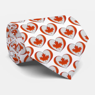 Ich liebe Kanada Herzflagge Ahornblatt Nicht zu ve Krawatte