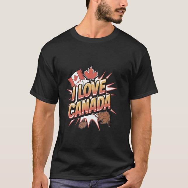 Ich liebe Kanada Kanadier T-Shirt (Vorderseite)