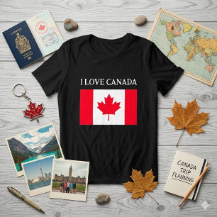 Ich liebe Kanada. Kanadische Flagge. Tri-Blend Shirt