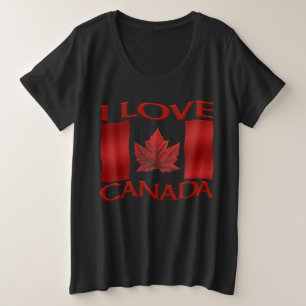 Ich liebe Kanada T-Shirt Damen Plus Größe Kanada T