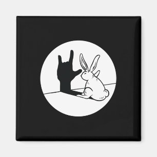 Ich liebe Kaninchen ASL-Handgeste Gehörloser Hörve Magnet