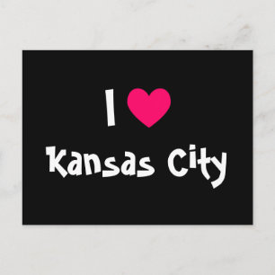 Ich liebe Kansas City Postkarte