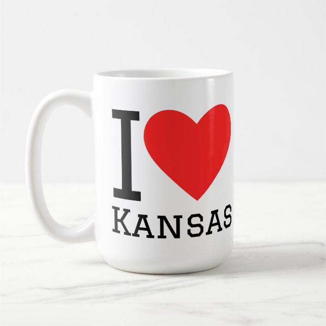 Ich liebe Kansas Kaffeetasse (Links)
