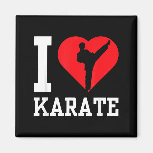Ich liebe Karate-Gürtel-Kämpfer-Trainer-Kampfsport Magnet