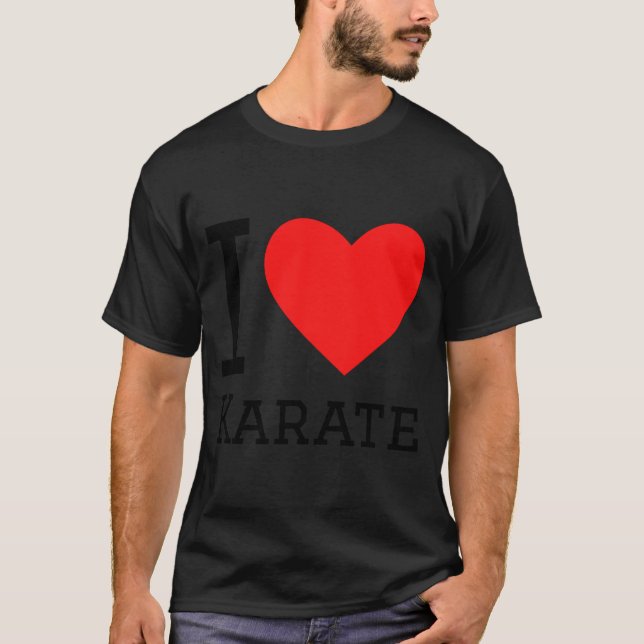 Ich liebe Karate T-Shirt  (Vorderseite)