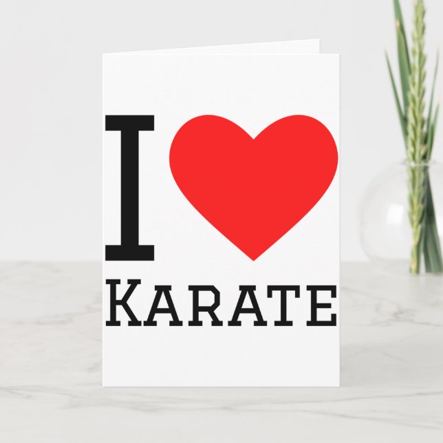 Ich liebe Karate T-Shirt  Karte (Vorderseite)