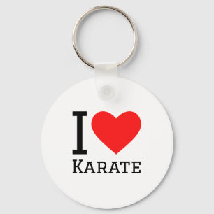 Ich liebe Karate T-Shirt Schlüsselanhänger