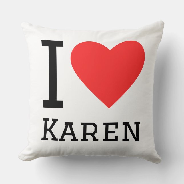 Ich liebe Karen Kissen (Vorderseite)