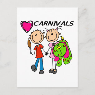 Ich liebe Karneval T-Shirts und Geschenke Postkarte