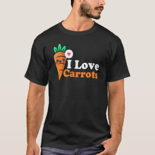 Ich liebe Karotten Vegan-vegetarische pflanzliche T-Shirt