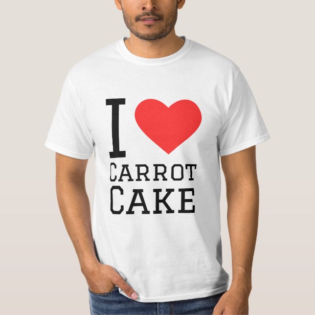 Ich Liebe Karottenkuchen T-Shirt (Vorderseite)
