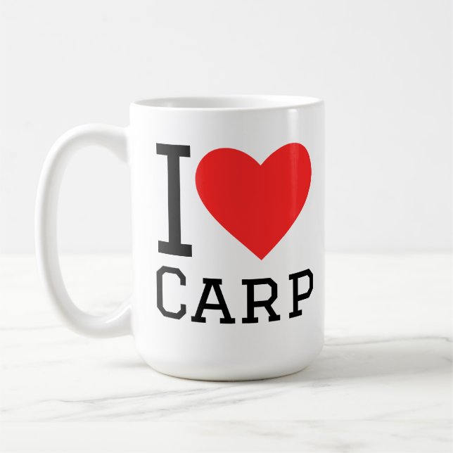 Ich liebe Karpfen Kaffeetasse (Links)