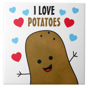 Ich liebe Kartoffeln Fliese