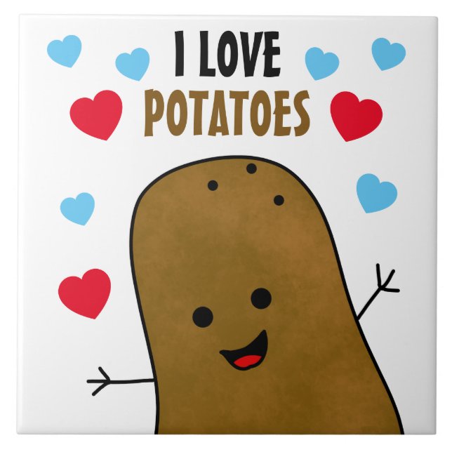 Ich liebe Kartoffeln Fliese (Vorderseite)