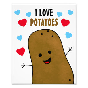 Ich liebe Kartoffeln Fotodruck