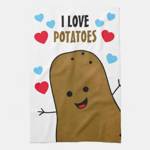 Ich liebe Kartoffeln Geschirrtuch